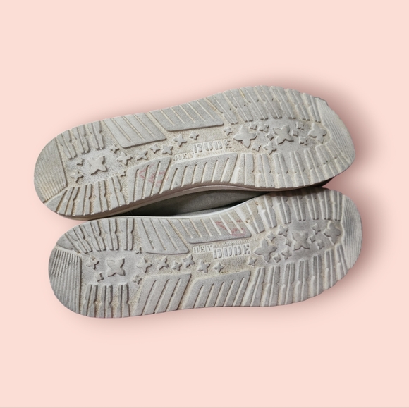 Hey Dude Wally Linen Natural Khaki Shoes Slip-On - Picture 4 of 4